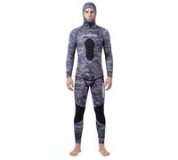 Combinaison de Chasse sous-Marine Camouflage 3mm Homme à Capuche Néoprène