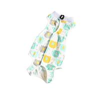 Combinaison de convalescence après opération pour chien, mâle, chat, femelle, chien, chat, gilet post-opératoire pour plaies abdominales, léchage et laisse pour garçons (vert menthe, taille L)
