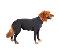Combinaison de Convalescence chirurgicale for Chien, Combinaison Anti-Perte de Poils après Une opération, Pyjama à Manches Longues for Chienne et mâle(Black,XL)