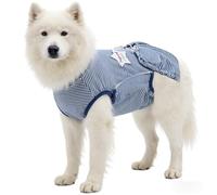 Combinaison de convalescence chirurgicale pour chien, chat après une chirurgie - Combinaison postopératoire anti-léchage - Collier alternatif pour chiens et chiots de grande et petite taille (bleu