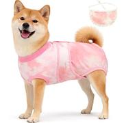 Combinaison de convalescence chirurgicale pour chien femelle/mâle après stérilisation/stérilisation, ensemble bandana inclus, collier électrique de remplacement et cône anti-léchage des plaies