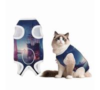 Combinaison de convalescence mystérieuse bateau pirate pour chiens et chats après une chirurgie, chemise de convalescence pour animal domestique