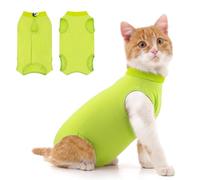 Combinaison de convalescence pour chat pour plaies abdominales ou maladies de la peau, combinaison pour chat après une chirurgie - Collier alternatif respirant pour chats après stérilisation