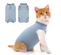 Combinaison de convalescence pour chat pour plaies abdominales ou maladies de la peau, combinaison pour chat après une chirurgie - Collier alternatif respirant pour chats après stérilisation