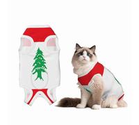 Combinaison de convalescence pour chiens et chats avec drapeau du Liban après une chirurgie, chemise de convalescence pour animal domestique