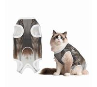 Combinaison de convalescence pour chiens et chats avec inscription « Two Wolves in the Snow » après une chirurgie, chemise de convalescence pour animal domestique