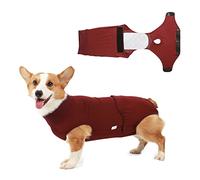Combinaison de convalescence professionnelle pour chien et chat, après une chirurgie, empêche le léchage du cône avec couche (rouge, taille S)