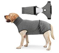 Combinaison de convalescence professionnelle pour chien et chat, après une chirurgie, empêche le léchage du cône avec couche (gris, taille 3XL)