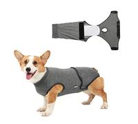 Combinaison de convalescence professionnelle pour chien et chat, après une chirurgie, empêche le léchage du cône avec couche (gris, taille XXS)