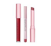 Combinaison de crayon à lèvres et de rouge à lèvres, cosmétique pour les lèvres hautement pigmentée, rouge à lèvres anti-taches, pour femmes et filles, pour le quotidien, la nuit, les fêtes, les