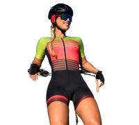 Combinaison de cyclisme for femme Triathlon Combinaison d'été à manches courtes avec poches Ensembles de maillots de cyclisme de vélo de montagne(05,X-Large)