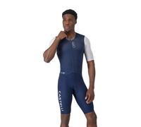 Castelli – Combinaison de cyclisme Saturday Morning Skinsuit – L – Belgian Blue / White