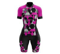 Combinaison de cyclisme pour femme 14 couleurs - Tenue de cycliste - Combinaison courte - Ensemble de vêtements de vélo - Costumes de triathlon - Bleu - XS à 3XL, 7, Large