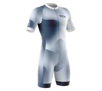 Combinaison de Cyclisme pour Homme - Rembourrée 3D,Respirante,Combinaison de Triathlon à Manches Courtes pour entraînement à vélo (19,M)