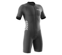 Combinaison de Cyclisme pour Homme - Rembourrée 3D, Respirante,Combinaison de Triathlon à Manches Courtes pour entraînement à vélo (Typ-12,M)
