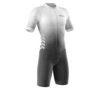 Combinaison de cyclisme pour homme - Rembourrée 3D, respirante,Combinaison de triathlon à manches courtes pour entraînement à vélo (Typ-10,M)