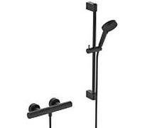 Combinaison de douche Ideal Standard Ceratherm T 25N A8536XG avec thermostat de douche, barre de douche 60 cm, douchette à main 2 fonctions, 8 l, noir soie