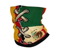 Combinaison De Drapeaux Vintage du Mexique Et De L'Espagne Femme Homme Cache Cou Respirant Bandana Coupe-Vent Bandeau pour Ski Randonnée Sport Cyclisme