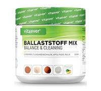 Combinaison de fibres alimentaires - 400 g de poudre avec de l'enveloppe de psyllium, de l'inuline (prébiotique), des fibres de pomme, des graines de lin - Haute teneur en fibres alimentaires - Vegan