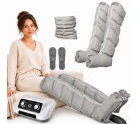 Combinaison de massage de drainage lymphatique avec compression des jambes | Système de récupération avec pompe de compression d'air, bottes de massage et réglages réglables pour les jambes