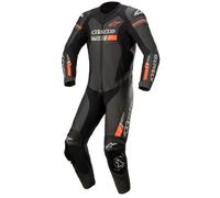 Combinaison de moto en cuir Alpinestars GP Force Chaser noir rouge fluo