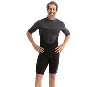 Jobe Perth 3/2 Mm Short Sleeve Back Zip Shorty Noir,Gris M Homme