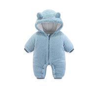 Combinaison de Neige d'hiver pour Bébé Rompers Hiver Chaud Pyjama Manches Longues Barboteuses Pyjamas Enfant Deguisement Chic Oreilles Animal GrenouillèRe Garçon Fille 3-6 Mois
