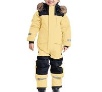 Combinaison de neige isolée robuste pour enfants plus grands, combinaison de ski coupe-vent toutes saisons avec doublure thermique pour les aventures en plein air hivernales extrêmes., jaune, 10-11