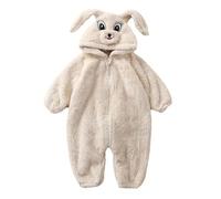 Combinaison de Neige pour Nouveau-né Une pièce à Manches Longues Ours Oreille Manteaux Vêtements Outerwear Veste Animaux Ouverture Devant avec Bouton Body Bébé Grenouillères avec Bonnet
