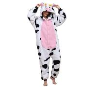Combinaison de panda surdimensionnée et douillette, avec capuche et fermeture éclair, unisexe, costume d'animal, vêtements de nuit pour l'hiver, Rose, S