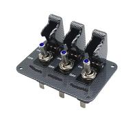 Combinaison de panneau de commutation modifié for voiture, 1 pièce, verrouillage central, bouton universel intérieur modifié 12V(Carbon cap B)