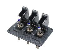 Combinaison de panneau de commutation modifié for voiture, 1 pièce, verrouillage central, bouton universel intérieur modifié 12V(Carbon cap W)