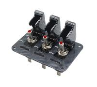 Combinaison de panneau de commutation modifié for voiture, 1 pièce, verrouillage central, bouton universel intérieur modifié 12V(Carbon cap R)