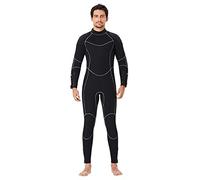 Combinaison de plongée 5 mm pour homme - Combinaison de plongée en néoprène - Manches longues - Pour le surf et la natation - Kayaking - Sports aquatiques (Black XXL)