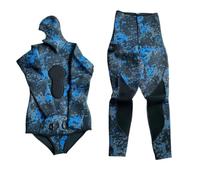 Combinaison de plongée Combinaison Camouflage 3,0 mm, Ensemble de 2 pièces for la plongée, pêche sous-Marine(MY040,S)
