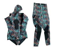 Combinaison de plongée Combinaison Camouflage 3,0 mm, Ensemble de 2 pièces for la plongée, pêche sous-Marine(MY049,S)