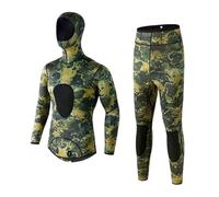 Combinaison de plongée en néoprène 3 mm for Adultes, Deux pièces, for Le Surf, la avec Tuba, Kayak, Chasse sous-Marine(Blue,S)