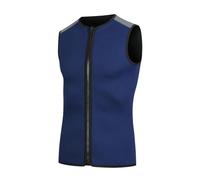 Combinaison de Plongée Gilet et Short de plongée en néoprène 3 mm sans Manches for Homme, Combinaison, Voile, Surf(Navy Vest,M)