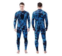 Combinaison de Plongée Néoprène Combinaison de plongée camouflage en néoprène 3,0 mm for hommes, fermeture éclair au dos, manches longues, grande taille, pêche sous-marine pour plongée snorkeling