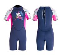 Combinaison de plongée pour Enfants, Combinaison en néoprène de 2,5 mm, Combinaison Courte pour Enfants, adaptée à la Natation, au Surf et aux Sports Nautiques(100-110cm,14-18 kg)