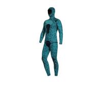 Combinaison de Plongée pour Homme Combinaison de pêche sous-Marine 3.0mm, Camouflage en néoprène à cellules Ouvertes, 2 pièces, Combinaison plongée, Sweat Capuche, Combinaisons apnée(3.0MM Green,L)