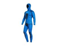 Combinaison de Plongée pour Homme Combinaison de pêche sous-Marine 3.0mm, Camouflage en néoprène à cellules Ouvertes, 2 pièces, Combinaison plongée, Sweat Capuche, Combinaisons apnée(3.0MM Blue,XL)