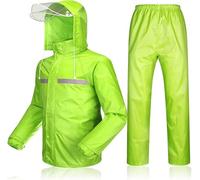 Combinaison De Pluie Anti-tempête Vêtements De Pluie Imperméable Combinaisons De Protection Vêtements De Travail Équipement De Mauvais Temps, Idéal pour La Marche, La, Light Blue, XL
