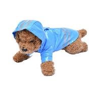 Combinaison de Pluie élégante en PU for Chiens, avec Capuche for Une liberté de Mouvement Totale, éléments réfléchissants for Une sécurité Nocturne optimale(Blue,S)