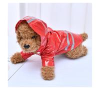 Combinaison de Pluie élégante en PU for Chiens, avec Capuche for Une liberté de Mouvement Totale, éléments réfléchissants for Une sécurité Nocturne optimale(Red,L)
