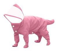 Combinaison de pluie pour chien avec chaussures, manteau de pluie et chaussures pour tous les temps, avec capuche et sac à dos, pour grands, moyens et chiens (B, L)