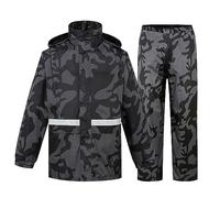 Combinaison de pluie pour homme à deux niveaux - Veste de pluie avec pantalon - Équipement de pluie bien visible - Gilet jaune pour enfants, Camouflage, 4XL