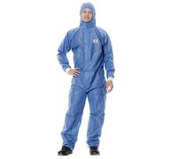 3M 4530 Combinaison de protection, bleu+lanc, type 5/6, taille M, matériel SMMS peu pelucheux, respirant, antistatique, ignifugé, manchettes tricotées x1 morceau