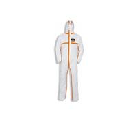 Transpalette Uvex Combinaison de protection jetable 4B, L, blanc/orange