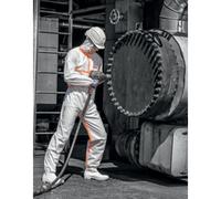 Combinaison de protection jetable 4B, XXL, blanc/orange